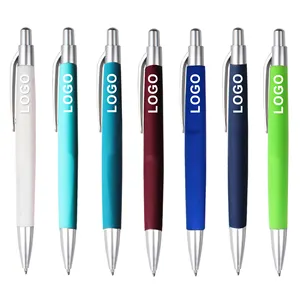 Manufacturer Gift Blue Bulk Advertising Rubber Wholesale Cheap Plastic Promotion Ink Stylus Ballpoint Pens with Custom Logo