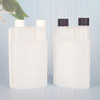 Bouteille à double col en PEHD de 250 ml avec bouchon, personnalisable avec logo, pour huile de lubrification de moteur de voiture à double moteur