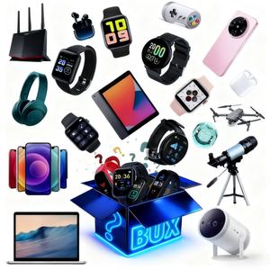 Boîte mystère électronique surprise avec produits : écouteurs, montres, cadeaux de Noël, 100% chanceux - Product Image 1