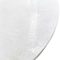 Plateau à gâteau rond blanc de 12 mm, double épaisseur, 10 pouces, résistant à la graisse, avec gaufrage doré
