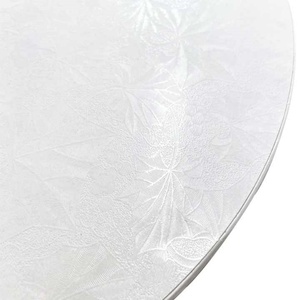 12mm White Round Cake Board Double 10 Inch Gold <b>Grease</b> Resistant Cake Drum - Product Image 2