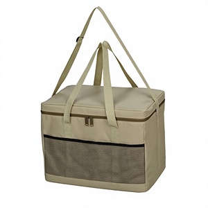Bolsa Térmica Plegable <span class=keywords><strong>de</strong></span> Cuero Captain Stag <span class=keywords><strong>de</strong></span> .co.jp Limited, 35L, Color Caqui, con Cierre <span class=keywords><strong>de</strong></span> Cremallera y 2 Compartimentos Interiores para Picnic - Product Image 2