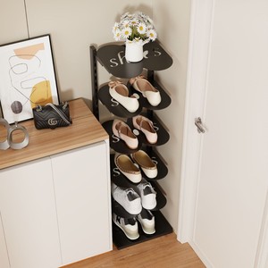 Jane Liya Shoe Rack Adjustable Carbon Steel Narrow Gap Storage Removable For Home Use - Product Image 3