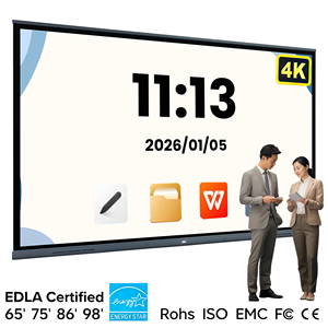 Tableau d'enseignement numérique 65 pouces 75 pouces 86 pouces 98 pouces 40 points Smart CE Rohs ISO Rk3588 Assistance IA Panneau tactile interactif plat TV Board - Product Image 1