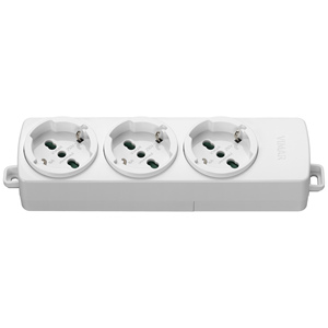 Vimar 3-Way Power Strip 23.6 Cm White Universal <b>Socket</b> - Product Image 1
