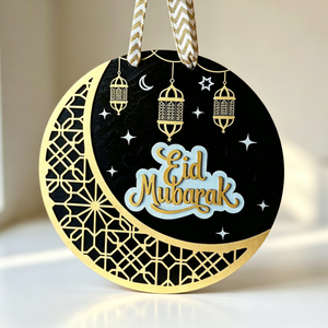 Lanterna a Forma di <span class=keywords><strong>Mezzaluna</strong></span> per Ramadan, Decorazione Islamica per la Casa, Regalo per il Mese Sacro del Ramadan - Product Image 2