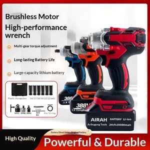 Clé à chocs sans fil 21V sans balais 300Nm 1/2 pouce, clé électrique 2400 tr/min avec batterie au lithium pour réparation de pneus de voiture, vente en gros OEM - Product Image 3