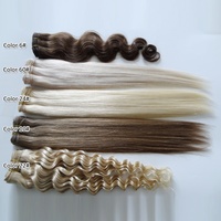 10 "-30" Double Drawn Bundles Usine En Gros 100% Naturel Vierge Cheveux Humains Brésiliens Blonde Bouclés Extensions de Cheveux