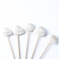 Touche romantique Brochettes de coquilles de bambou Bar à cocktails Boissons Bâtonnets à remuer Apéritif Cure-dents Fête Mariage