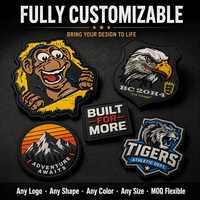 Écussons 3D personnalisés en PVC à faible MOQ, badges en caoutchouc souple et silicone pour chapeaux, étiquettes PVC de forme personnalisée sans minimum de commande