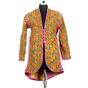 Sari Kantha de algodón Vintage indio antiguo, Kimono hecho a mano - Product Image 1