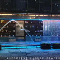Cascada Decorativa Profesional de Acero Inoxidable para Exteriores con Iluminación LED DMX512
