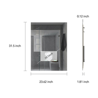 Miroir TV intelligent rétroéclairé VERCON avec écran tactile Android 11, étanche, anti-buée, 600*800mm, musique et vidéo