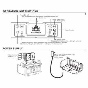 Distributeur d'essuie-mains moderne <span class=keywords><strong>blanc</strong></span> ES-01A à capteur automatique Support <span class=keywords><strong>mural</strong></span> en plastique durable pour bureau, hôtel, salle de bain, toilettes - Product Image 6