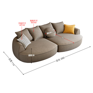Sofá para el hogar, diseños <span class=keywords><strong>de</strong></span> ocio, moderno, respaldo bajo, seccional, doble conjunto, <span class=keywords><strong>muebles</strong></span>, tela, mini sofá, sala <span class=keywords><strong>de</strong></span> estar - Product Image 2