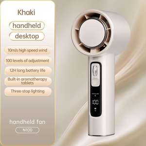 Ventilador Turbo Portátil de Mano con Pantalla LED, 3 Velocidades, Motor DC sin Aspas, Alimentado por Batería, para Uso Doméstico - Product Image 3