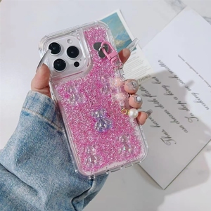 Funda de teléfono con purpurina epoxi y soporte para <span class=keywords><strong>HONOR</strong></span> X8C 400 lite <span class=keywords><strong>Magic</strong></span> 6 5G X7C 4G 300 5G - <span class=keywords><strong>Precio</strong></span> al por mayor - Product Image 3