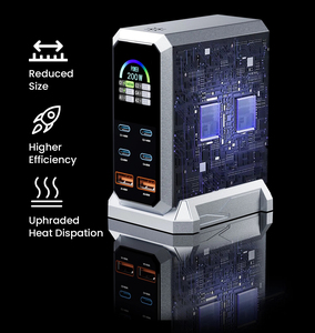 240W gan Pro Sạc pd3.1 thông minh TFT hiển thị 10-ports PD QC PPS 100-240V toàn cầu sử dụng OEM hỗ trợ loại C nhanh chóng máy tính xách tay ADAPTER - Product Image 5