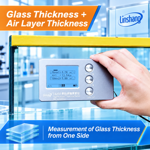 เครื่องวัดความหนากระจกดิจิตอล Linshang LS201 สำหรับการวัดด้านเดียวของหน้าต่างกลวงที่ติดตั้งแล้วสูงสุด 70 มม. - Product Image 4