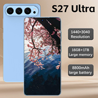 Smartphone S27 Ultra 5G, écran LCD 7,3 pouces 120 Hz, Android 15, processeur Deca Core, double SIM, 16 Go de RAM, 1 To de ROM, appareil photo 108 MP, batterie 8800 mAh