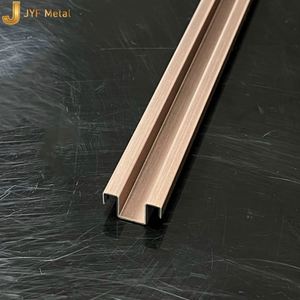 LL421 Bande de finition décorative en acier inoxydable doré titane pour carrelage, profil en U, moulure métallique pour usage en appartement - Durable - Product Image 5