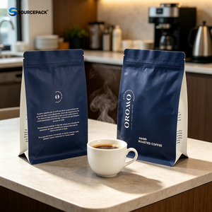 Bolsa <span class=keywords><strong>de</strong></span> <span class=keywords><strong>Café</strong></span> Personalizada con Impresión, <span class=keywords><strong>de</strong></span> Grado Alimenticio, con Válvula <span class=keywords><strong>de</strong></span> Desgasificación Unidireccional, para Granos <span class=keywords><strong>de</strong></span> <span class=keywords><strong>Café</strong></span> Tostados, con Fondo Plano y Base Plana - Product Image 2