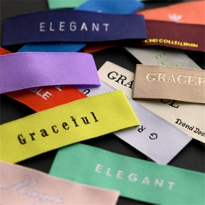 New Clothing <strong>Label</strong> <strong>Jeans</strong> Garment Tags Custom Brand Damask Woven <strong>Labels</strong> Men Shoes Satin Custom Logos for Clothes Shoes Main Shoes - Product Image 1