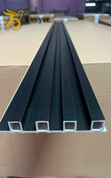 Panneaux muraux en PVC rainurés décoratifs pour l'extérieur et l'intérieur, imitation bois WPC, design graphique moderne, grain de bois fluorescent, luxe supérieur