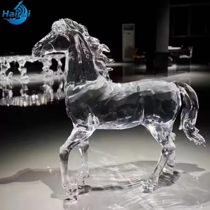 Custom clear Resin Leopard Art Transparent Home Hotel Villa <strong>Ment</strong> Handmade Elegant Crafts Decoration Sculpture - Product Image 6