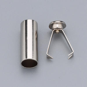 Terminales de Cordón Metálicos de Dos Piezas de Alta Calidad SAS, Ecológicos, Libres de Níquel, Diseño Moderno, Color Plateado, Aleación de Zinc - Product Image 5