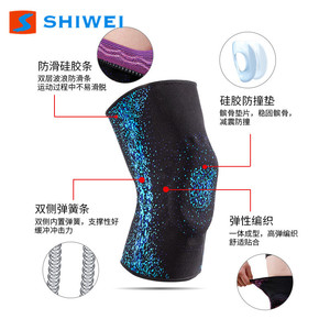 Rodillera Shiwei Elástica, Transpirable, de Secado Rápido, para Protección al Correr, en Azul, Verde, Naranja y Rosa - Product Image 3
