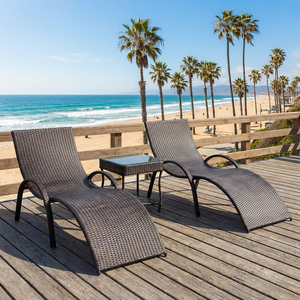 Chaise longue d'extérieur, chaise longue de piscine, chaise longue de patio, chaise longue de spa, chaise longue de plage, chaise longue imperméable, chaise longue de jardin de haute qualité, table de jardin, chaise longue d'hôtel - Product Image 2