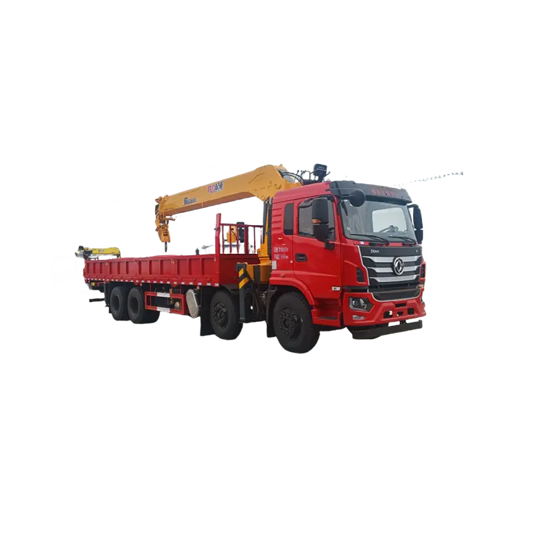 6x4 entraînement 10 tonnes grue montée sur camion à flèche télescopique à bras droit pour le transport de marchandises