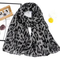 Hijab léger en polyester à imprimé léopard bohème, foulard respirant, voiles pour femmes musulmanes pour l'automne