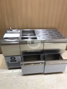 Estación de Coctelería Móvil, Barra de Coctelería, Bodega Comercial, Estación de Barman de Acero Inoxidable, Mesa de Coctelería Impermeable, Mesa de Té - Product Image 5