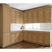 Meubles de cuisine de luxe modernes en bois massif, prêts à assembler, ensembles complets, rangement, armoire de cuisine modulaire en chêne sur mesure