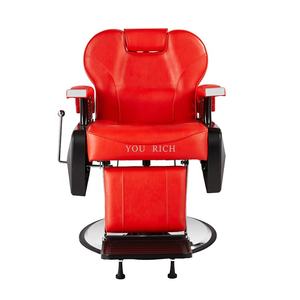 Móveis Modernos para Barbearia e Salão de Beleza: Equipamento de Salão de Estilo Luxuoso, Cadeira de Cabeleireiro Vermelha, Fabricante de Cadeira de Barbeiro - Product Image 2