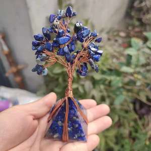 <b>Crystal</b> Chip Money <b>Tree</b> Pyramid Shape Five Colors Home Office Decoration Ornament - Product Image 4