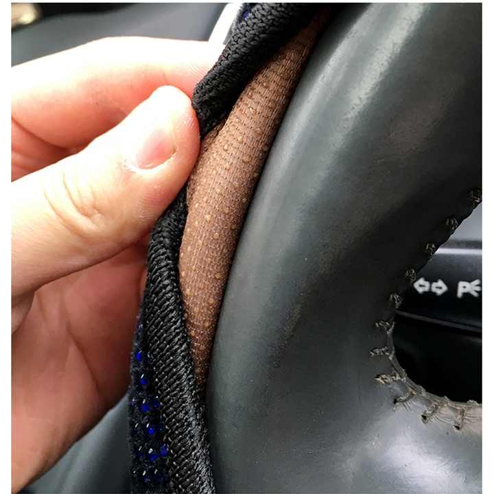 Automobile Interior Factory Direct Sales Wholesale Custom Diamond Elastic Car Steering Wheel Cover 12 Inch