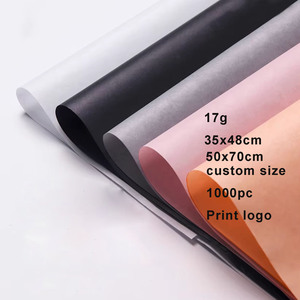 Tùy Chỉnh In Đen Trắng Hồng Vàng Lá 17G Hoa T-Shirt Quần Áo Giày Nhồi Hoa Gói Mô Giấy Với Logo - Product Image 1