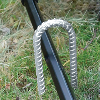 Lot de 6 piquets de sol et crochets de jardin robustes en acier allié galvanisé pour camping, aménagement paysager, abris et balançoires