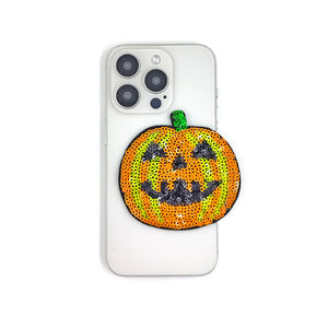 Venta al por mayor sostenible lindo Halloween calabaza lentejuelas hierro-en parche para tela gran oferta tela de PVC (lona chenilla) función 3D - Product Image 4