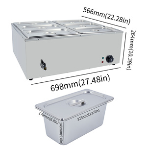 Acero Inoxidable de Grado Comercial 30, el Más Vendido ° C-85 ° Calentador de Alimentos de Gran Capacidad para Comedor <span class=keywords><strong>Escolar</strong></span>, Restaurante y Servicios de <span class=keywords><strong>Catering</strong></span> - Product Image 2