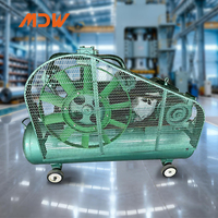 Compresor de Aire Portátil de Pistón Lubricado de Alta Presión de 30 Bares, 7.5kW, 11kW, 15kW, Motor Industrial de Correa de Uso Pesado