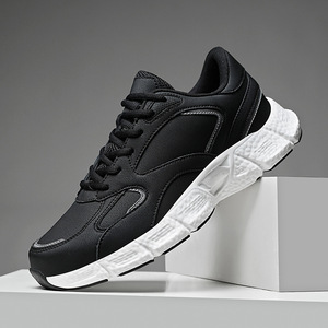 Nuove scarpe basse grandi taglie grandi 48 leggere in pelle nera per gli uomini zapatos de hombre casual stile da passeggio - Product Image 1