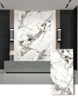Revêtement mural grand format en pierre frittée, 3 motifs continus KLA227 pour les projets de chambres et de villas de luxe