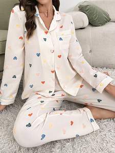<span class=keywords><strong>Pigiama</strong></span> <span class=keywords><strong>Invernale</strong></span> da Donna a Maniche Lunghe, Lingerie Carina, Set <span class=keywords><strong>Pigiama</strong></span> in Tessuto, Abbigliamento da Notte <span class=keywords><strong>Femminile</strong></span>, Nuovo - Product Image 6