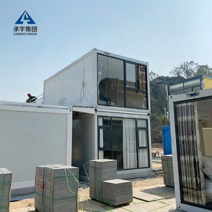 Cgch ภาชนะบรรจุสำเร็จรูปสำหรับตกแต่งอย่างดี20Ft บ้านแพ็ค40แบนวัสดุเหล็กสำหรับขายบ้านนอนโรงแรมภาชนะเฟรมโรงแรม - Product Image 2