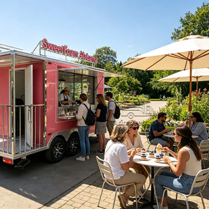 Commercial London Food Truck <strong>Waffle</strong> Crepe Food Trailer Cart Dessert Pancake Donut Mobile Food Trailer Fully Equipped for Sale - Product Image 2