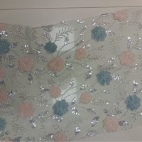 2025 nouvelle robe de mariée brodée perle fabricant de tissu brodé approvisionnement direct tissu à paillettes Tissu Brodé